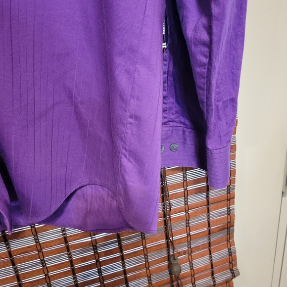 Van Heusen Men's Vibrant Purple Casual Shirt - Picture 5 of 6